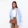 Bag Women's Messenger with a zipper, beige color