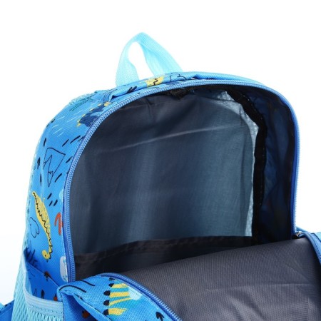 Baby backpack on lightning, 3 outer pockets, blue color-7