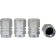 Caps for nipples, hexagonous, 4 pcs, silver