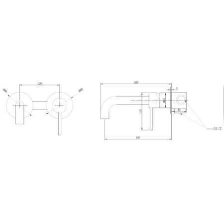 ABBER WASSER KREIS AF812RG sink mixer, one -rod, built -in-2