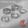 Ring set of 5 pieces "minimalism", size mix, color silver