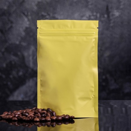 Package doy-pack, matte, yellow, 10 x 15 x 4 cm