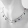 Choker "crescent" phases of the moon, colored in silver, 35 cm