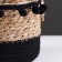 Storage basket "Colombia", with handles, 24 x 24 x 13 cm, natural, black