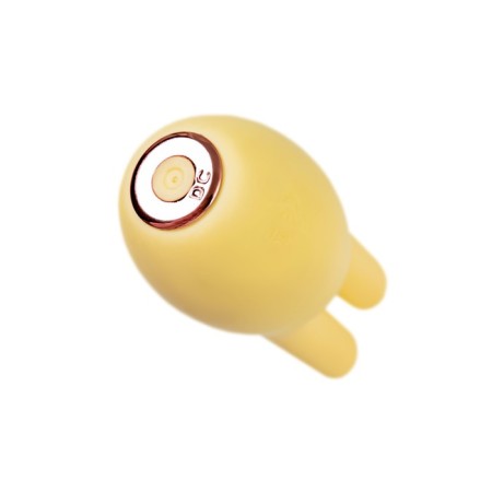 Vibrator "Pitches-Fruits", Mr. Bunny, yellow, silicone, 9.2cm-5