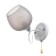 Bra "Lybi" 1x60W E27 white 24x13x2cm
