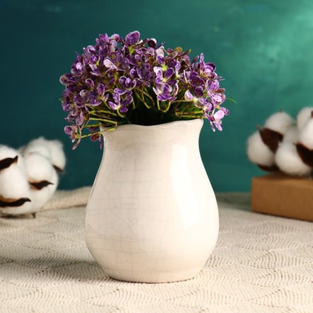 Kashpo - Vase "Crystal" 11x8cm, white-1