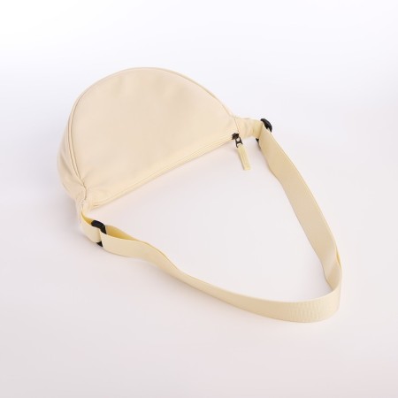 Youth bag with zipper, milk color-1