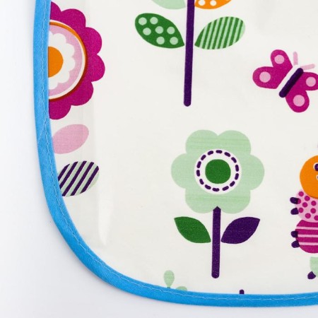 Bibs lamp from a non -woven fabric with PVC coating, "flowers", color mix-4