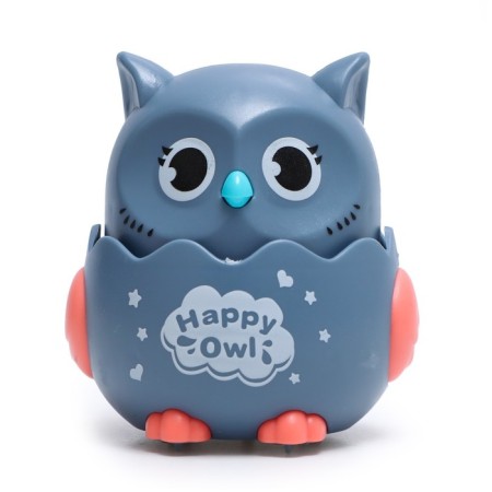 Inertial “owl” toy, in carrying, moves from pressing, color mix-4