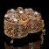 Casket "Grace", with velvet, 6.8 × 6.2 × 4.6 cm, with crystals