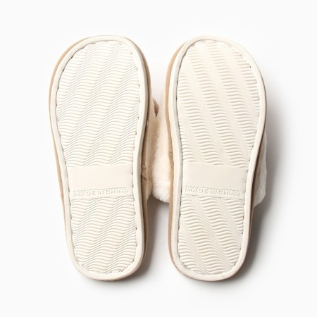 Women's slippers 40-41, beige color-17