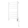 Domoterm electric heated towel rail "Cuba" P8, 500x800 mm, right, white matte