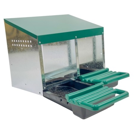 Nest for chickens Hobbyfarm 2 sections with an ovumer-6