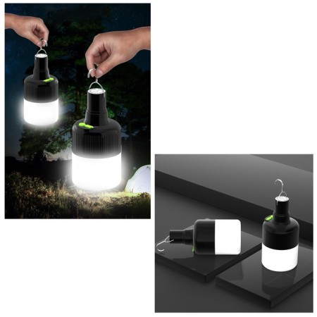 Camping battery lamp, 5 W, 1200 mAh, 3 modes, USB, 13.5 x 7 cm-2