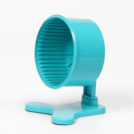Wheel for rodents half -closed plastic, with a stand, 9 cm, turquoise-3