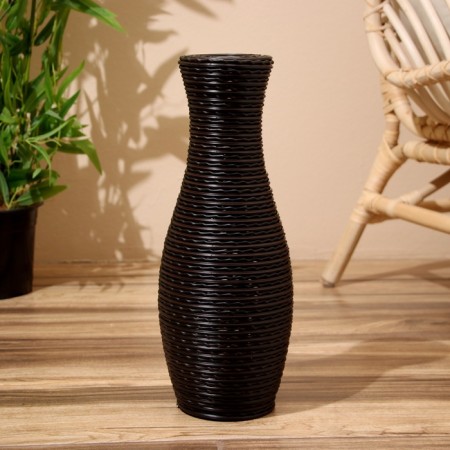 Vase wicker, floor 14x14x41 cm (+/- 2 cm.)