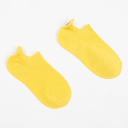 Women's socks shortened minku "banana", yellow color, size 36-39 (23-25 ​​cm)