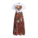 Women's costume (T -shirt/skirt), white/brown color, one size size
