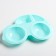 Set of dishes: 3 objects, plate, fork, spoon, color mix