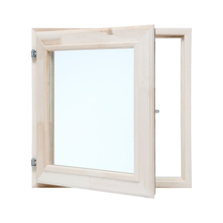 Window, 50 × 50cm, double glass of linden, external opening-7
