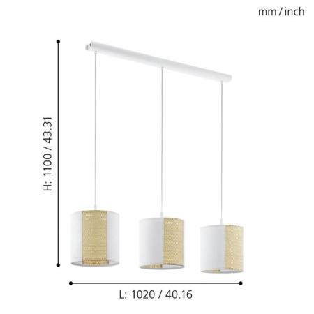 Suspension Arnhem, 3x40W E27-2