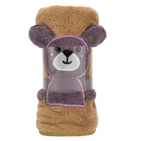 Terry towel, size 70x140 cm, brown color