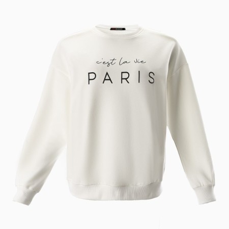 Female sweatshirt, cream color, size 44-46 (m)-6