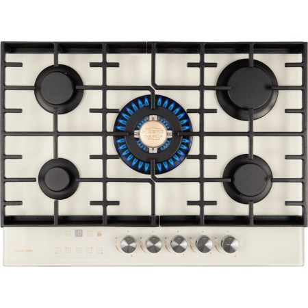 Hound surface HIBERG VM 7155 Y, gas, 5 burners, sensory timer, beige-1
