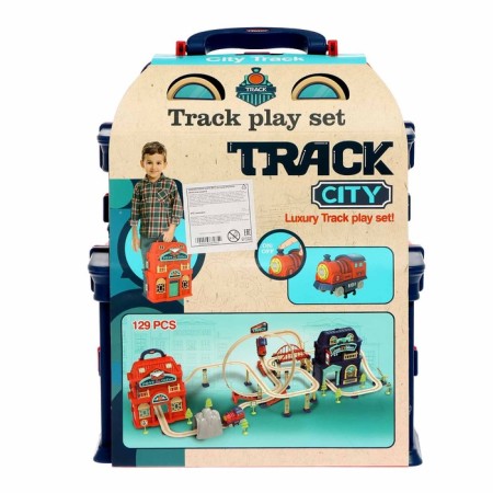 Railway "City" in a suitcase, works from batteries-19