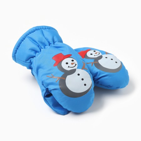 Baby mittens minku, Blue color, 18 cm