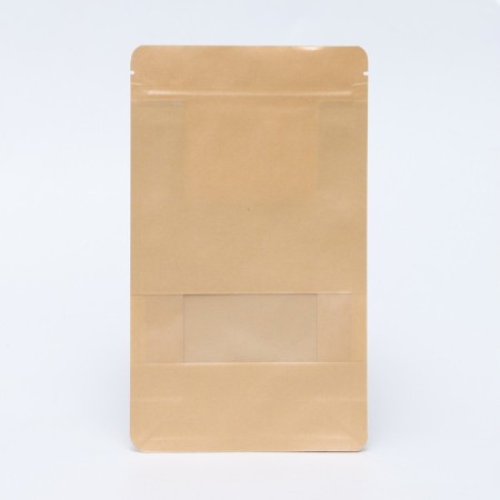 Zip-Lock package Craft with a flat bottom, rectangular window, 18 x 28 cm-1