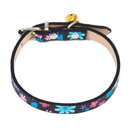 Flower Print embossed collar, 30 x 1 cm, Mix flowers-1