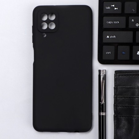 Innovation cover, for Samsung Galaxy A12, silicone, matte, black