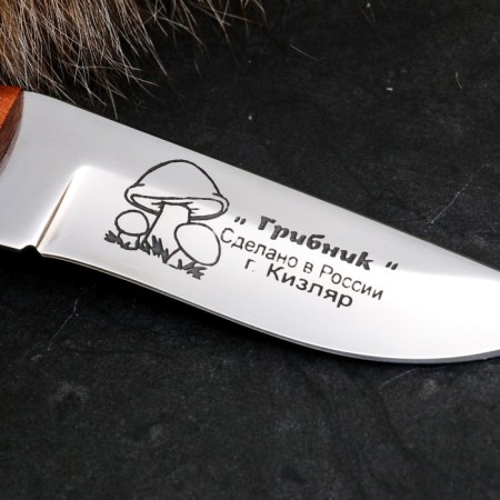 Caucasian knife "Mushroom picker" with scabbard, steel - 65x13, handle - BU-2