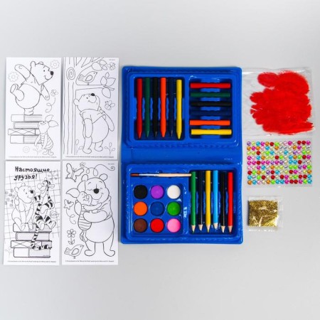 Drawing set, 35 items, Bear Winnie and his friends-4