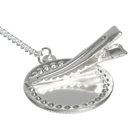 Set: Nipple - Orthodontic dummy with a holder, Juicy, with a cap, from 6 months., Pink/silver, rhinestones-1