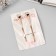 Invisible hair "Heidi" (set 2 pcs) heart, 6 cm, pink gold