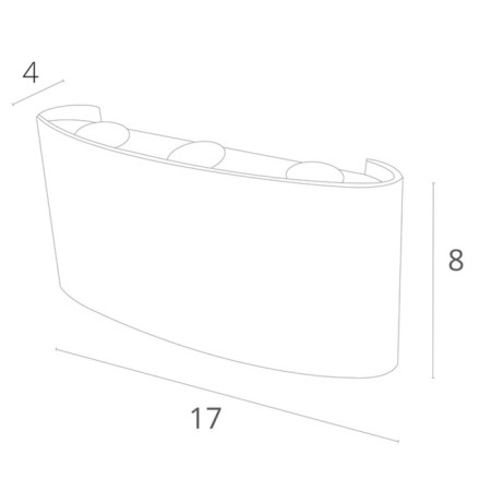 Facade lamp Arte Lamp Bosto A3722al-2WH, LED, 6 W, 4x17x8 cm, 360 lm, white-3