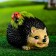 Garden figure "Hedgehog with God's cow" New 24x18x17cm