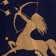 Terry Ethel towel "Zodiac signs: Sagittarius" Violet, 67x130 cm, 100% cotton, 420g/m2