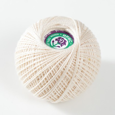 Knitting threads "Iris" 150m/25g 100% Mercerized cotton color 0103-1