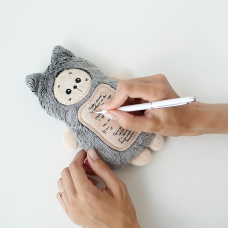 Soft toy 3 in 1 "kitten" with a metric, with cherry bones, 19.5 cm-2