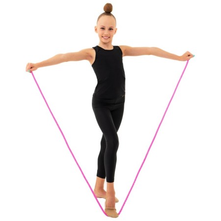 Lacking for rhythmic gymnastics weighted Grace Dance, 2.5 m, pink color-4