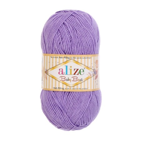Yarn "Baby Best" 10% bamboo, 90% acrylic 240m/100g (43 lilacs)-1