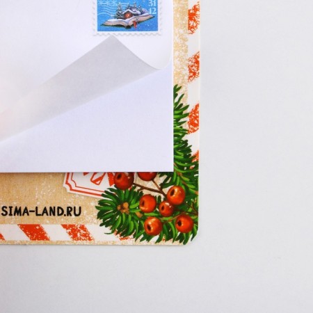 New Year. Block for entries with tear -off sheets, 30 liters. "Happy Mail"-1