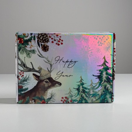 Happy New Year folding box, 30.5 x 22 x 9.5 cm, New Year-5