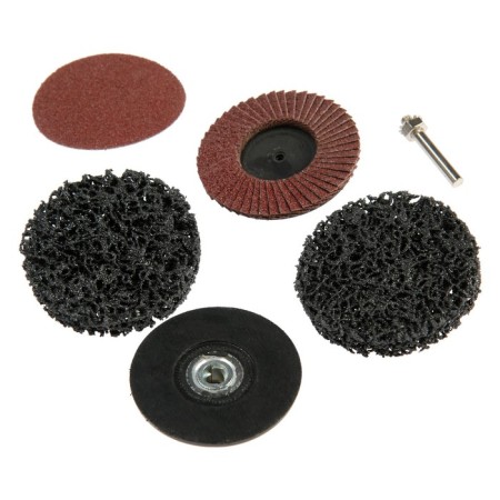 A set of tundra circles, 2 coral, petal, grinding, 75 mm, with an adapter, 5 pcs.-3