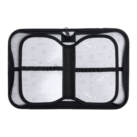Penal 3 sections, tab inside, 140 x 210 x 40 mm, fabric, calligrata top block "duck"-3