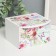 Casket wood with a mirror "butterflies and roses" 10.5x10.8x7 cm